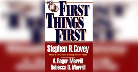 stephen covey first things first