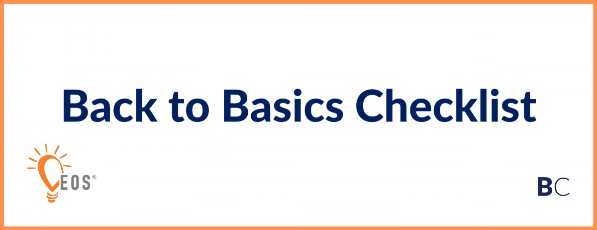 Back to Basics Checklist EOS
